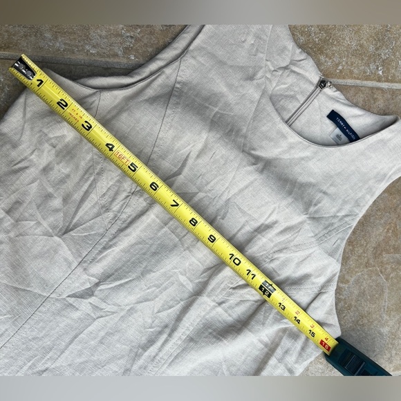 Tommy Hilfiger Womens Natural Linen Blend Preppy Euro Summer Midi Dress 4 - Picture 9 of 11